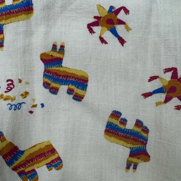 Modcloth Keeping On Cutout Pinata Print Dress A-Line Llama Rainbow Cream Size 1X - Picture 3 of 11